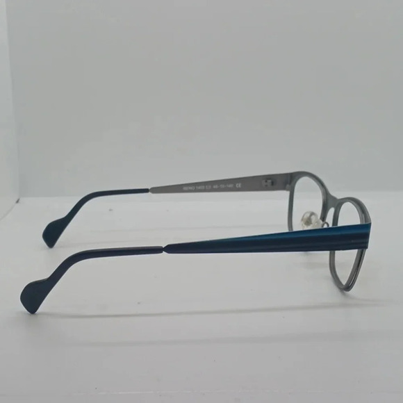NWT WOMEN\'S JEAN RENO EYEGLASS FRAMES 1405 GREY BLUE main image 4